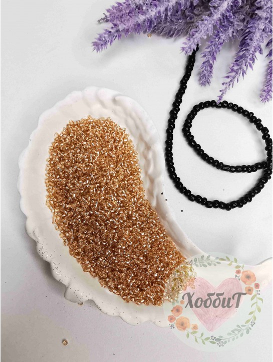 Бисер 13/0 класс А, калиброванный Чехия (светло-коричневый перламутровый)